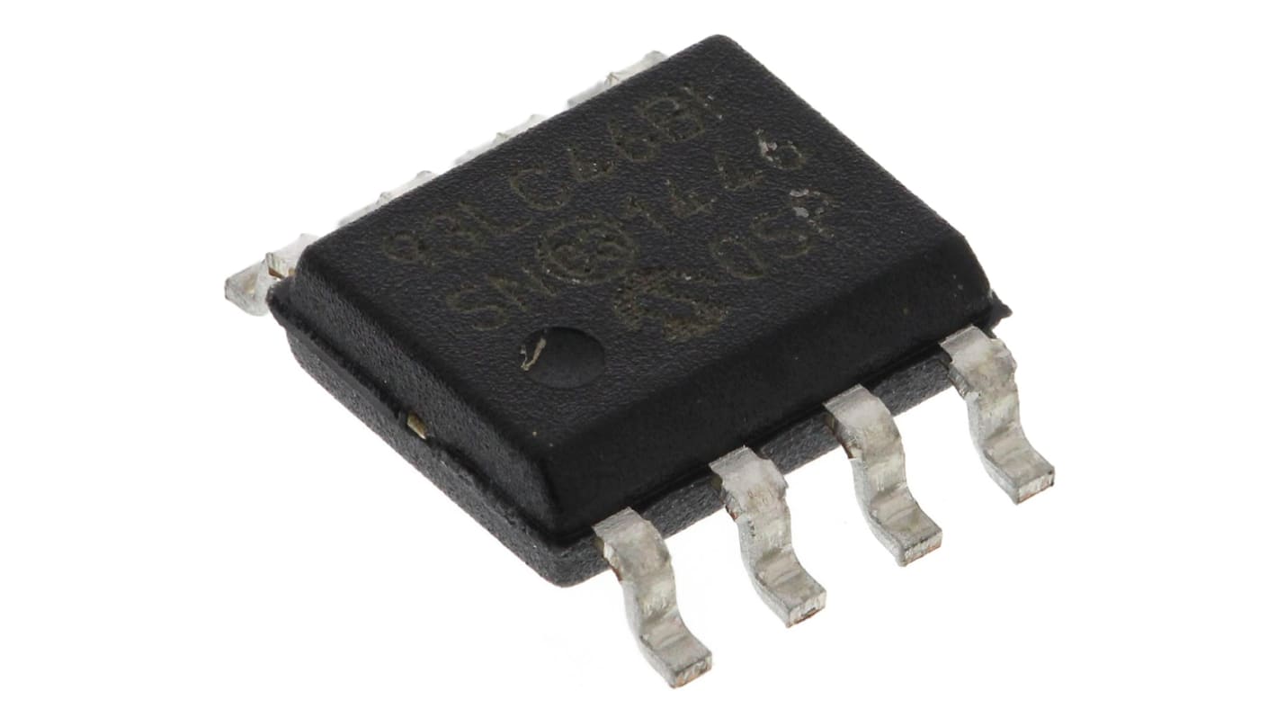 Microchip 1kbit Serieller EEPROM-Speicher, Serial-Microwire Interface, SOIC, 200ns SMD 64 x 16 Bit, 64 x 8-Pin 16bit