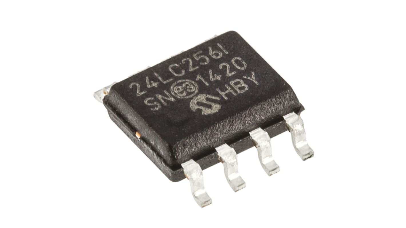 Microchip 256kbit Serieller EEPROM-Speicher, Seriell-I2C Interface, SOIC, 900ns SMD 32K x 8 Bit 8-Pin