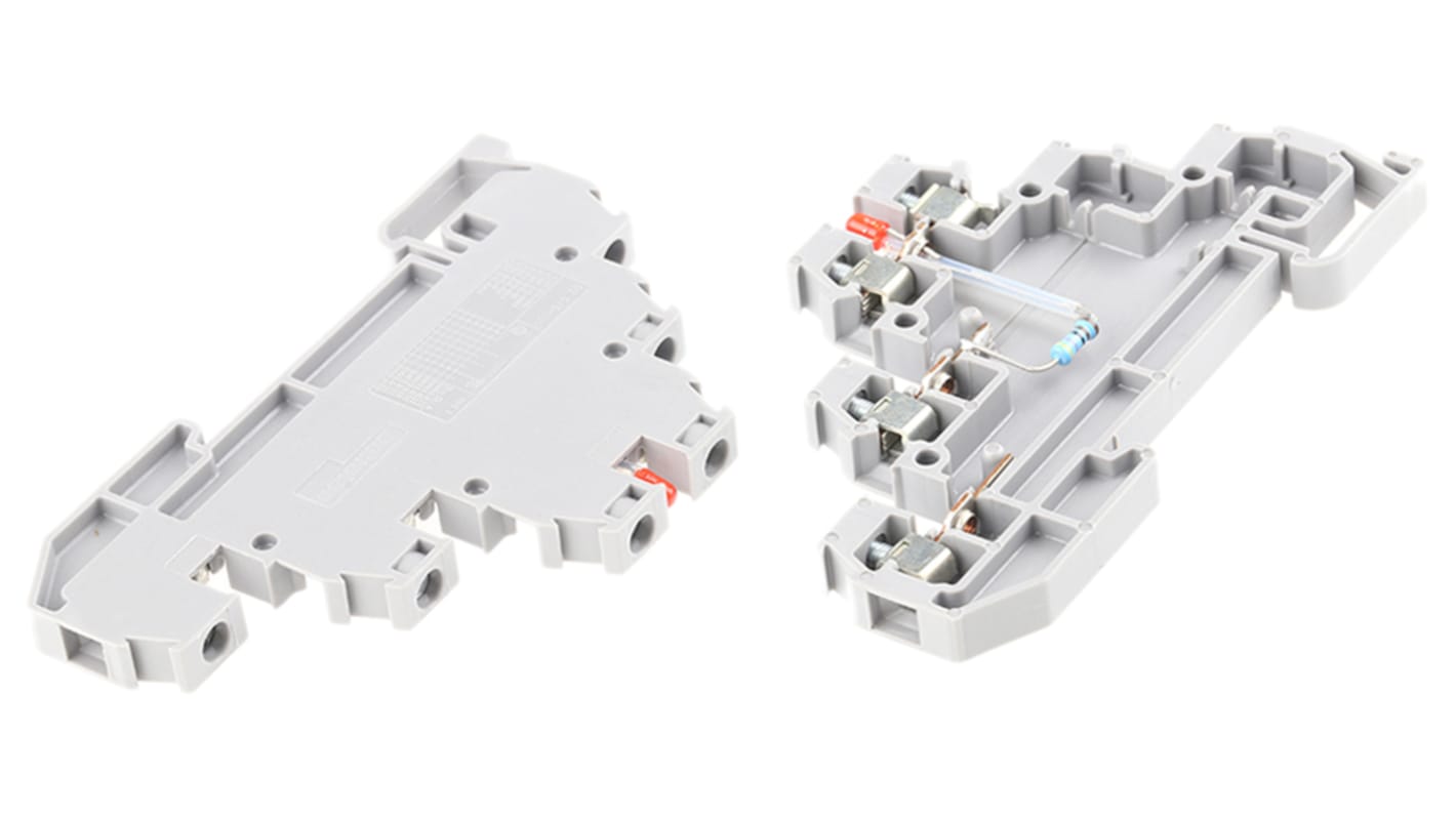 Entrelec SNA Series Grey DIN Rail Terminal Block, 2.5mm², Triple-Level, Screw Termination