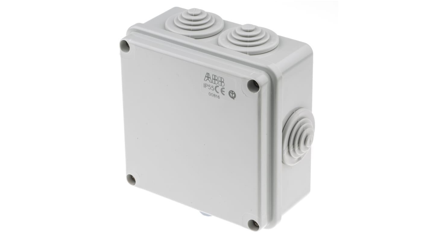 ABB Grey Thermoplastic Junction Box, IP55, 100 x 100 x 50mm