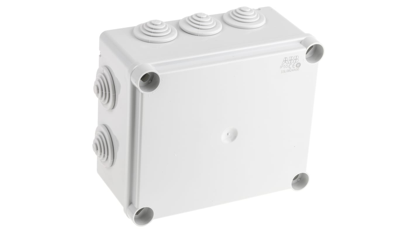 ABB Grey Thermoplastic Junction Box, IP55, 77 x 160 x 135mm