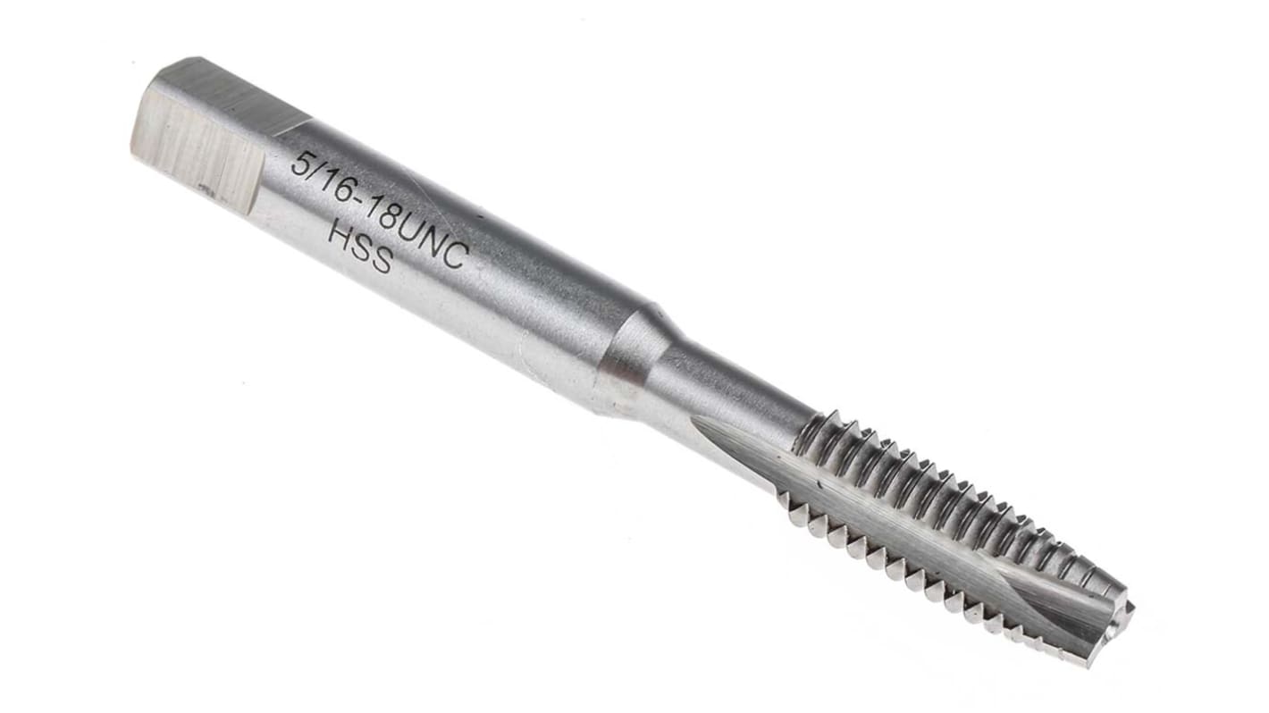 RS PRO Threading Tap, 5/16 → 18 Thread, UNC Standard, Manual or machine tap