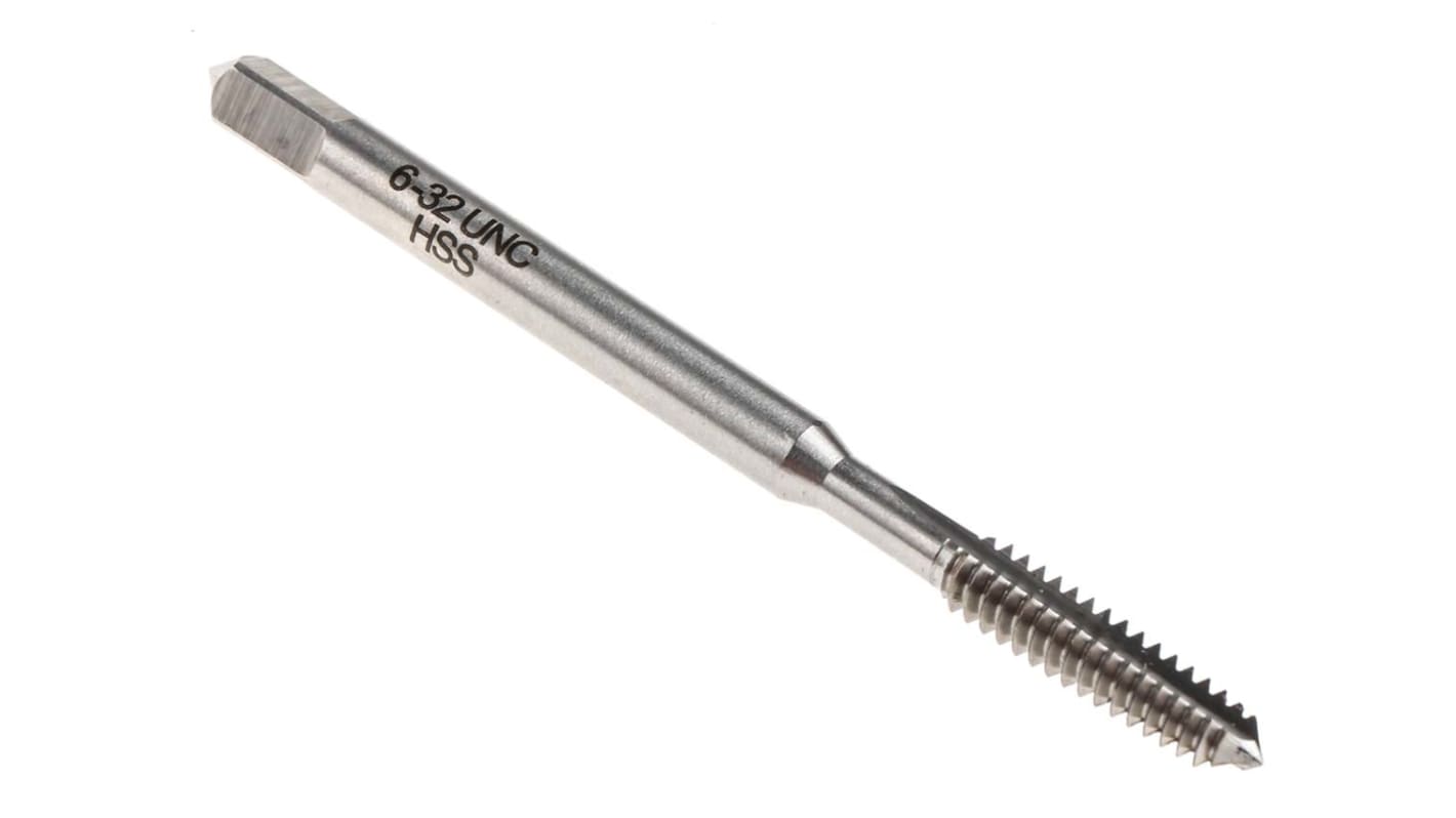 RS PRO Threading Tap, #6 → 32 Thread, UNC Standard, Manual or machine tap