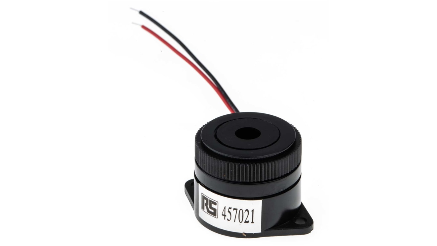 Cicalino piezo RS PRO, 16V cc, Ø 29.5mm, 95dB, tono Continuo, Montaggio a pannello