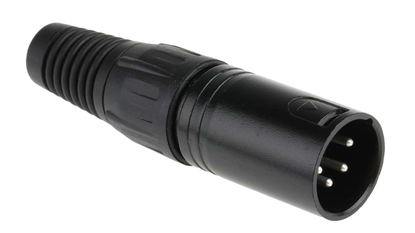 RS PRO 四芯卡侬头公插, 电缆安装, 250 V 交流, 10A, 直向