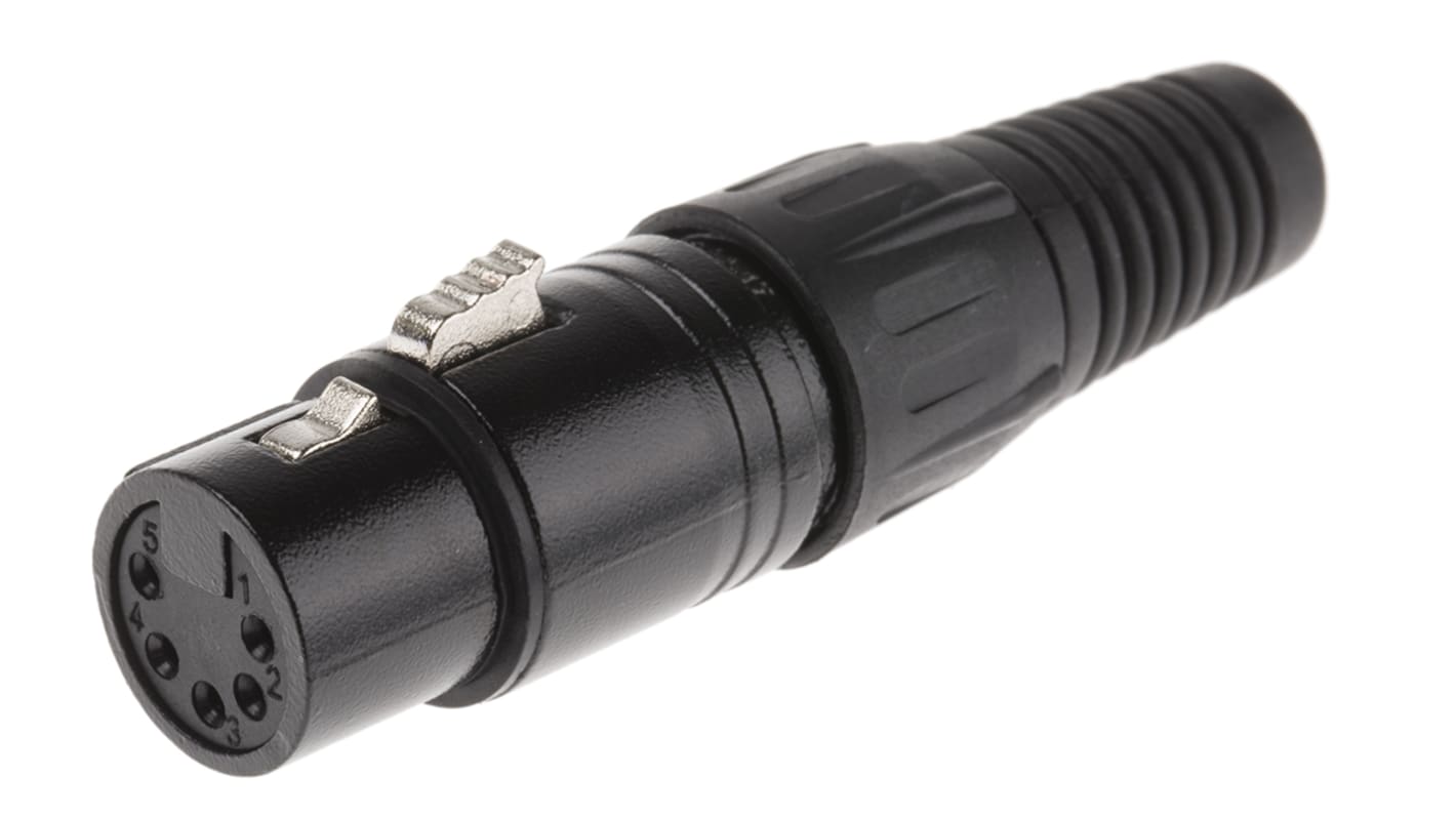RS PRO 五芯卡侬头母座, 电缆安装, 250 V 交流, 7.5A, 直向