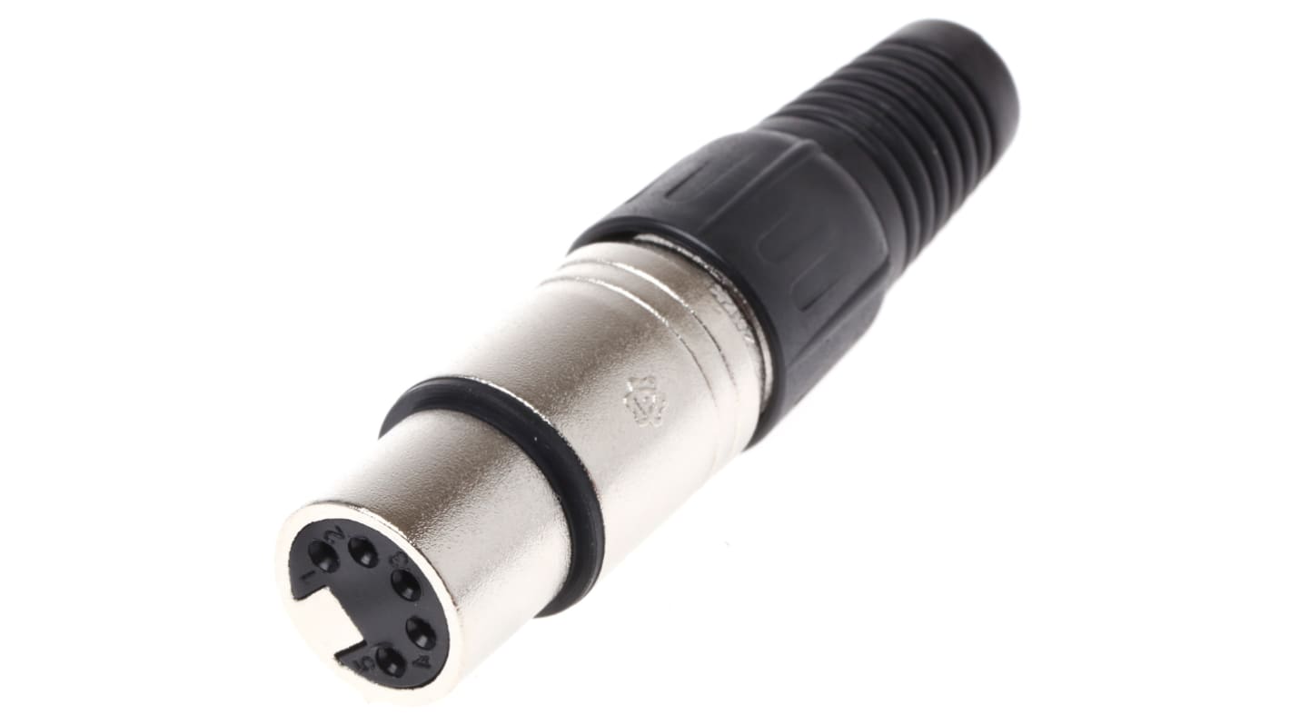 RS PRO 五芯卡侬头母座, 电缆安装, 250 V 交流, 7.5A, 直向