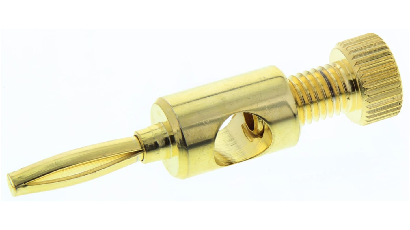 RS PRO Loudspeaker Connector Plug, 1 Way, 16ABlack, Screw Down Termination