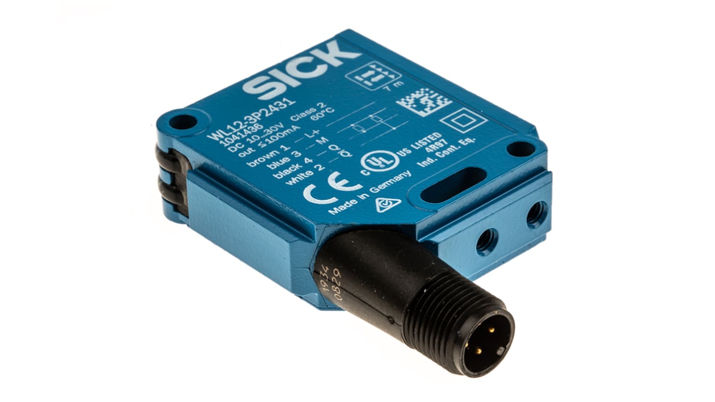 Rs-Online Sensore fotoelettrico Rettangolare SICK a retroriflessione rilevamento 7 m uscita PNP