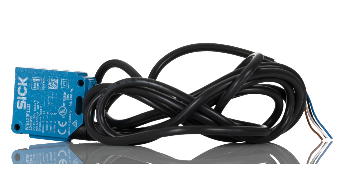 Rs-Online Sensore fotoelettrico Rettangolare SICK a retroriflessione rilevamento 20 mm → 350 mm uscita PNP