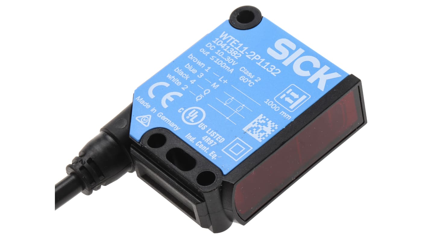 Rs-Online Sensore fotoelettrico Rettangolare SICK a retroriflessione rilevamento 40 mm → 1 m. uscita PNP