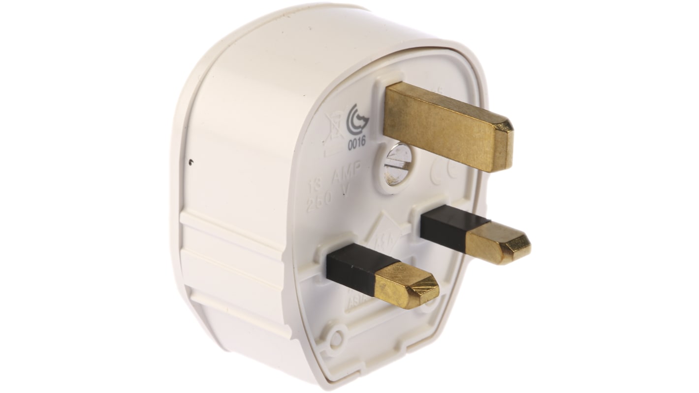 Fiche électrique Mâle MK Electric, 13A, Montage sur câble, 2P+E
