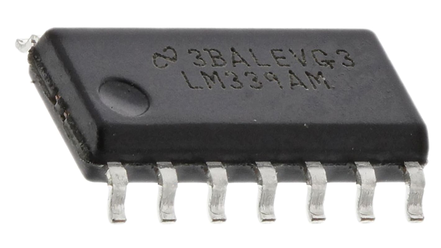 Komparator LM339AM/NOPB, Open Collector 1.3μs 4-Kanal SOIC 14-Pin 3 → 28 V