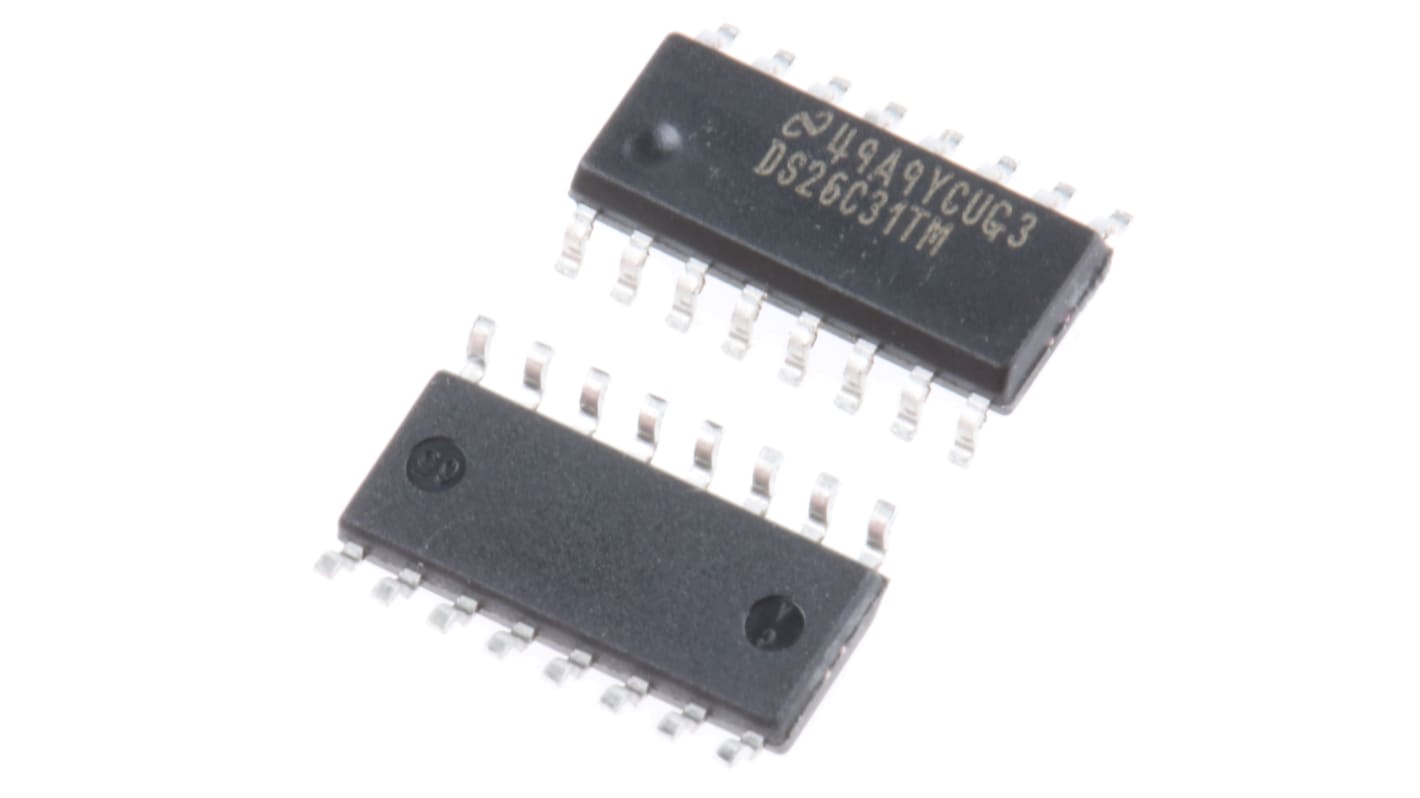 Texas Instruments 线路驱动器 IC, 4 (RS-422)个发送器, 16针, 贴片安装, SOIC封装