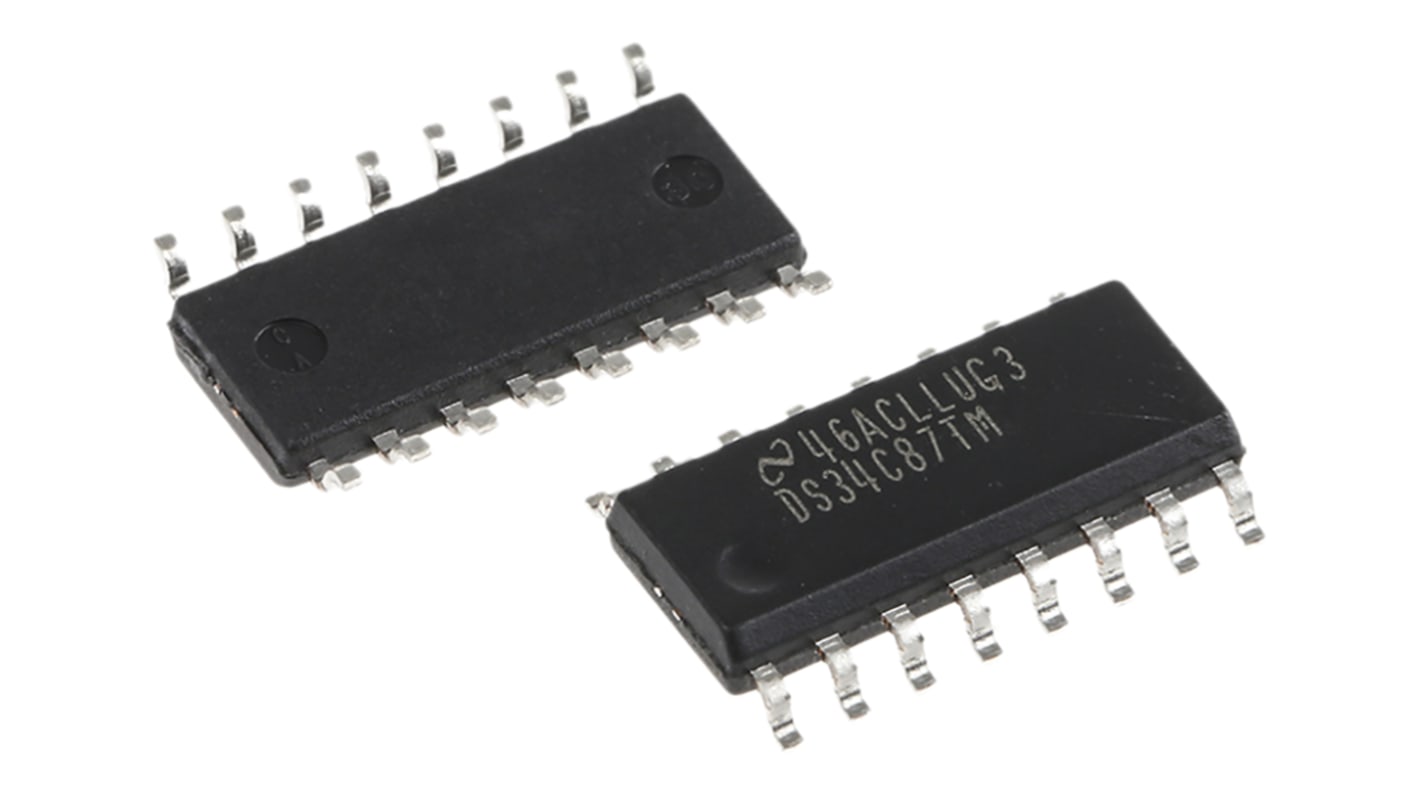 Texas Instruments 线路驱动器 IC, 4 (RS-422)个发送器, 16针, 贴片安装, SOIC封装