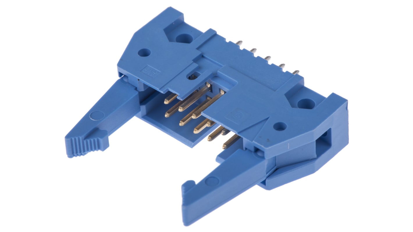 Connettore circuito stampato serie AMP-LATCH TE Connectivity, 10 vie, 2 file, passo 2.54mm, 1A, diritto