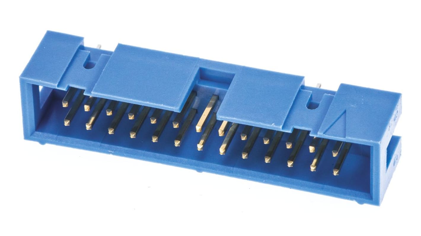 TE Connectivity AMP-LATCH Leiterplatten-Stiftleiste Gerade, 26-polig / 2-reihig, Raster 2.54mm, Kabel-Platine,