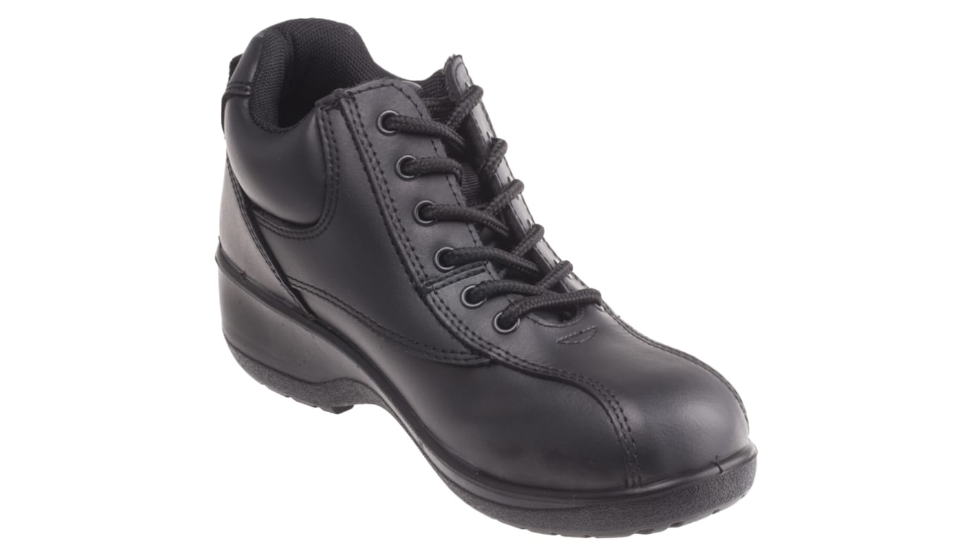 RS PRO Women's Black Steel Toe Capped Safety Shoes, UK 7, EU 41