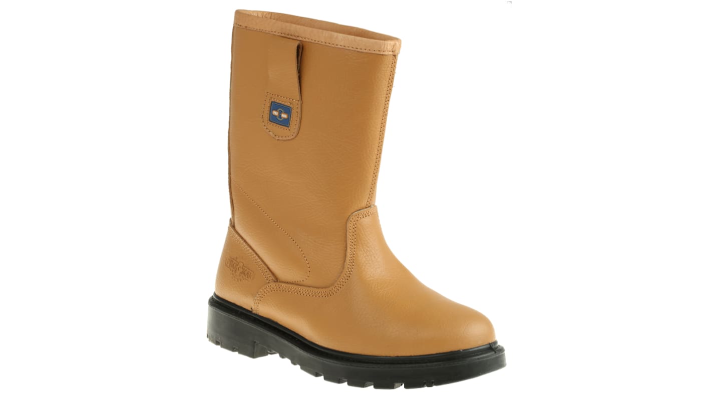 RS PRO Beige Steel Toe Capped Men's Safety Boots, UK 9, EU 43