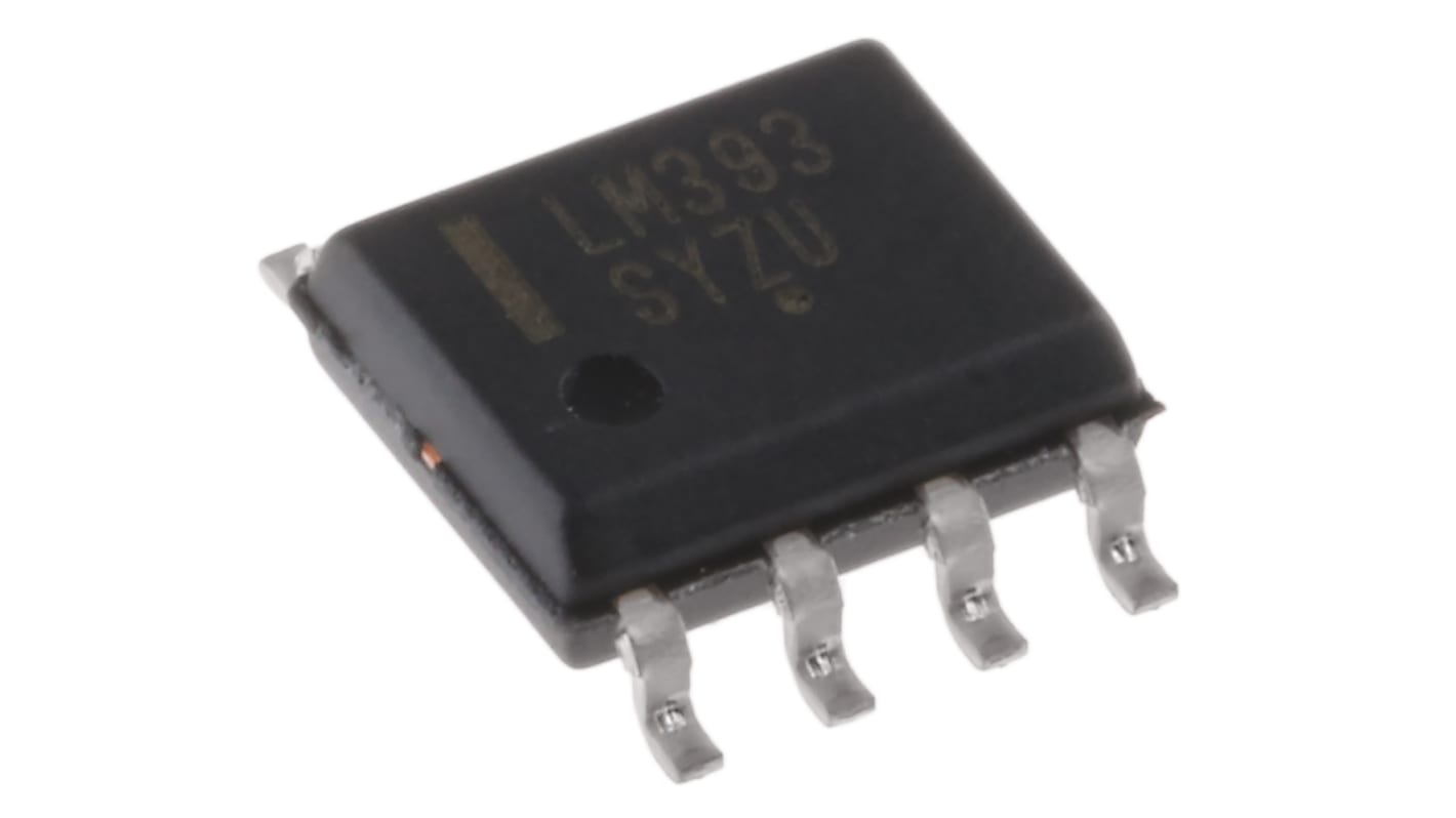 Komparator LM393DG, Open Collector 1.3μs 2-Kanal SOIC 8-Pin 3 → 28 V