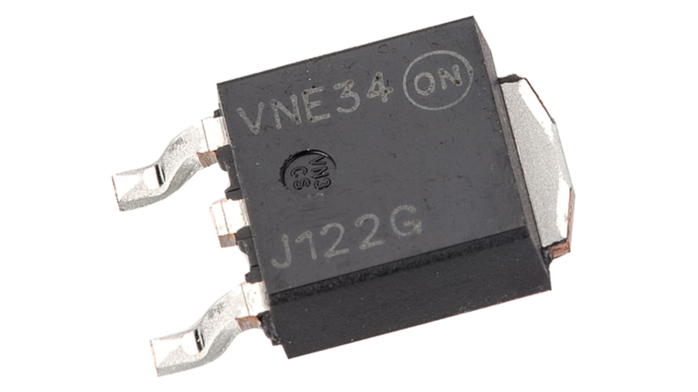 onsemi NPN达林顿晶体管, 8 A, DPAK (TO-252)封装, 贴片安装, 3引脚
