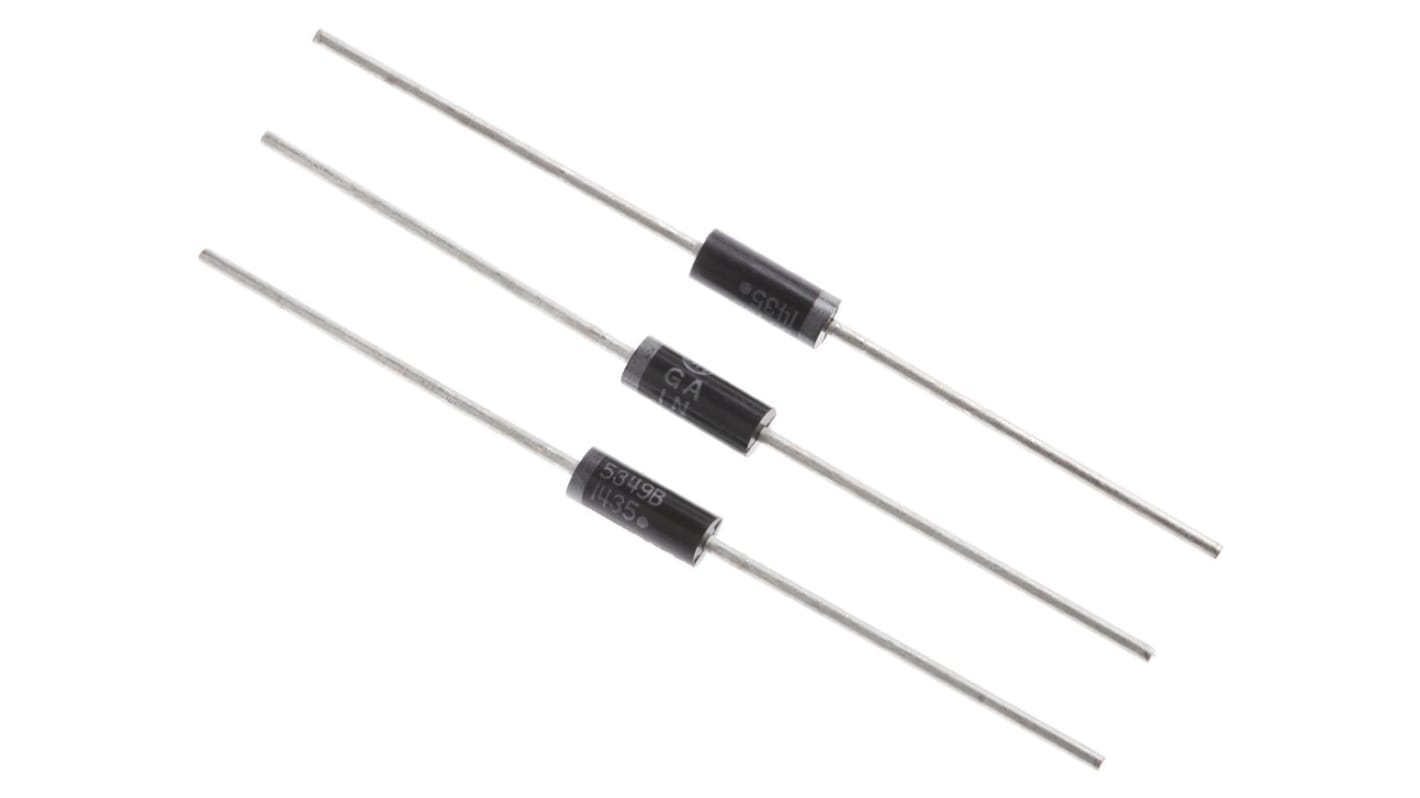 onsemi, 12V Zener Diode 5% 5 W Through Hole 2-Pin DO-15