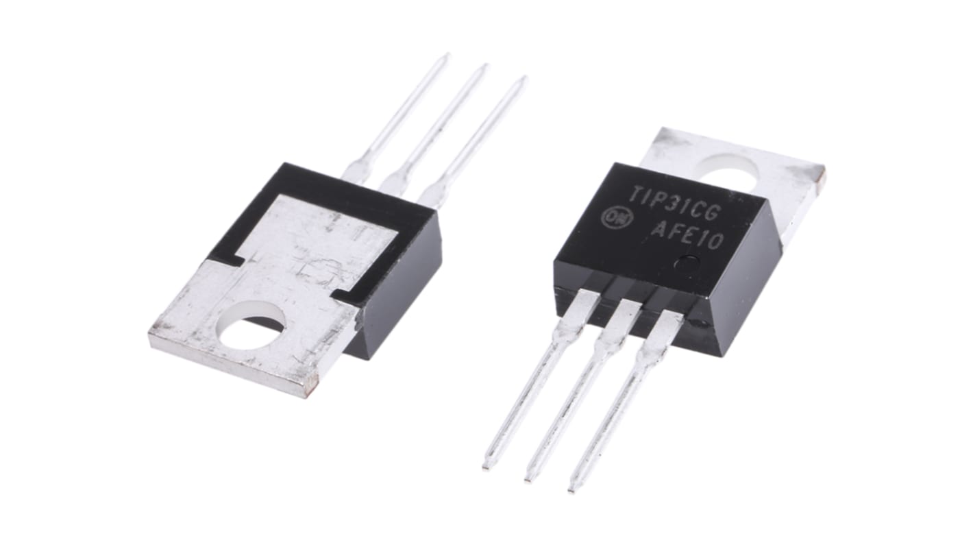 onsemi TIP31CG NPN Transistor, 3 A, 100 V, 3-Pin TO-220AB