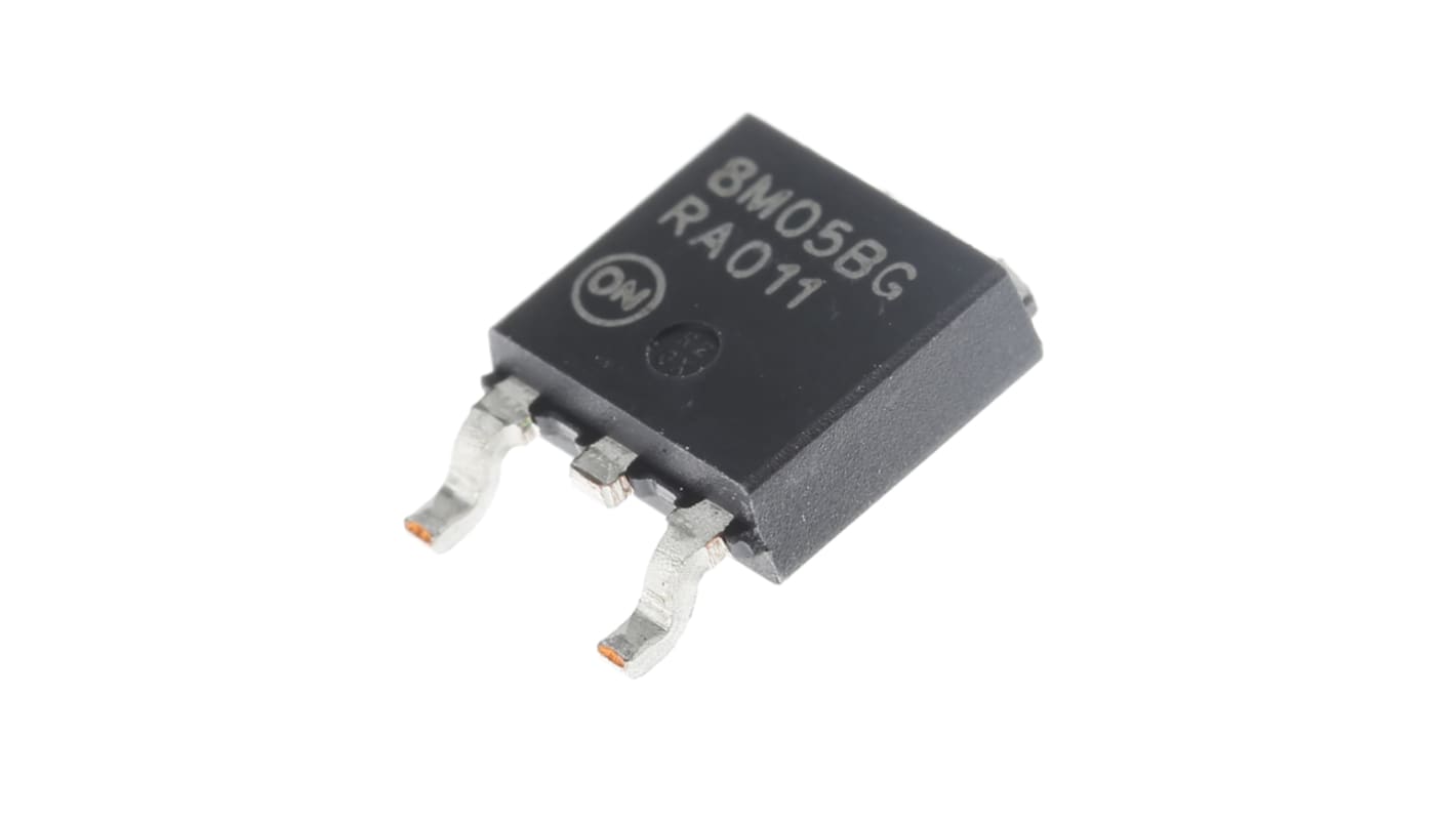 onsemi 线性稳压芯片, 5 V输出, 700mA最大输出, 单路输出, DPAK, 3针, 贴片安装, -40 °C→+125 °C
