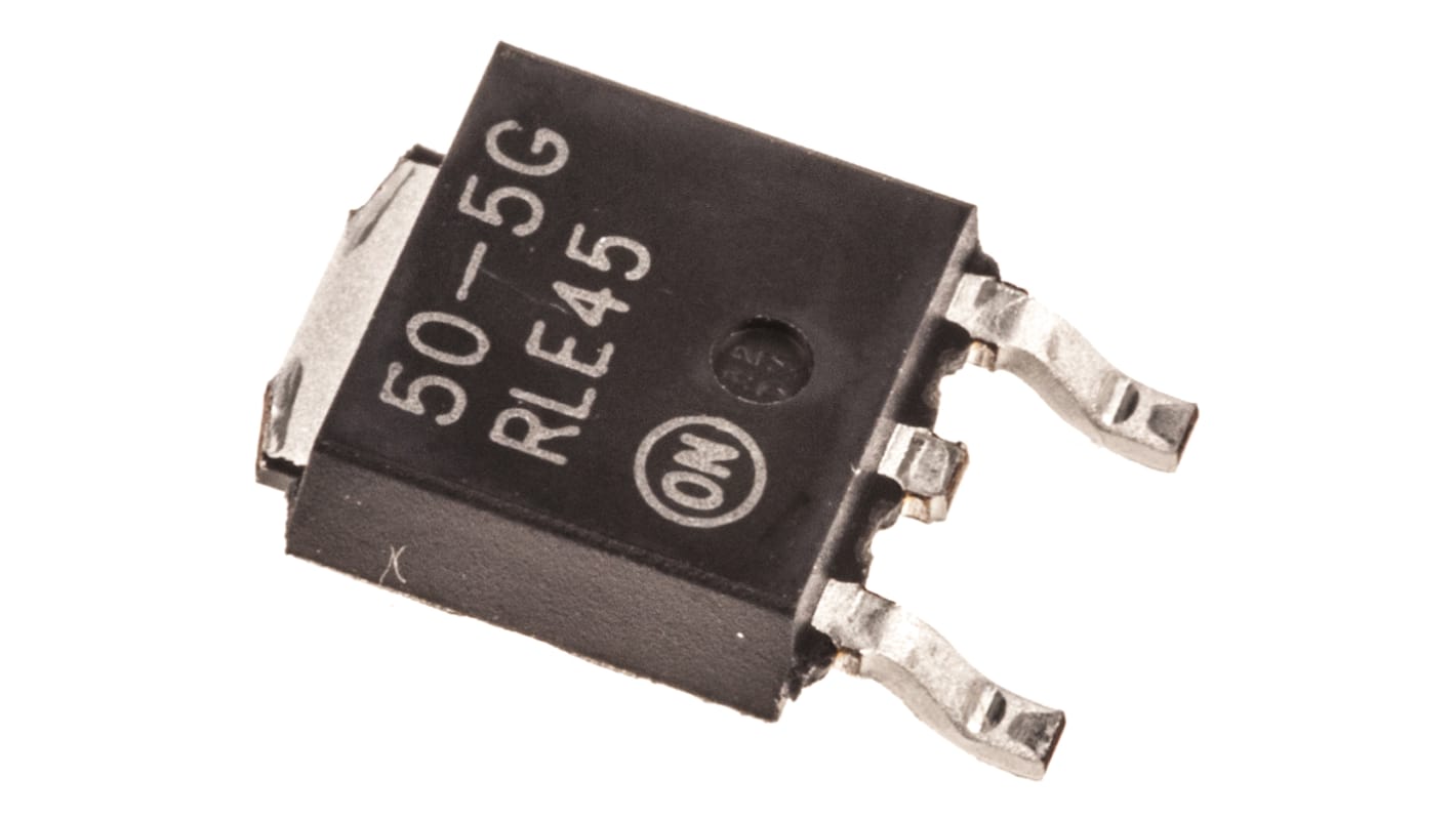 onsemi LDO稳压芯片, 5 V输出, 100mA最大输出, 单路输出, DPAK, 贴片, 3针