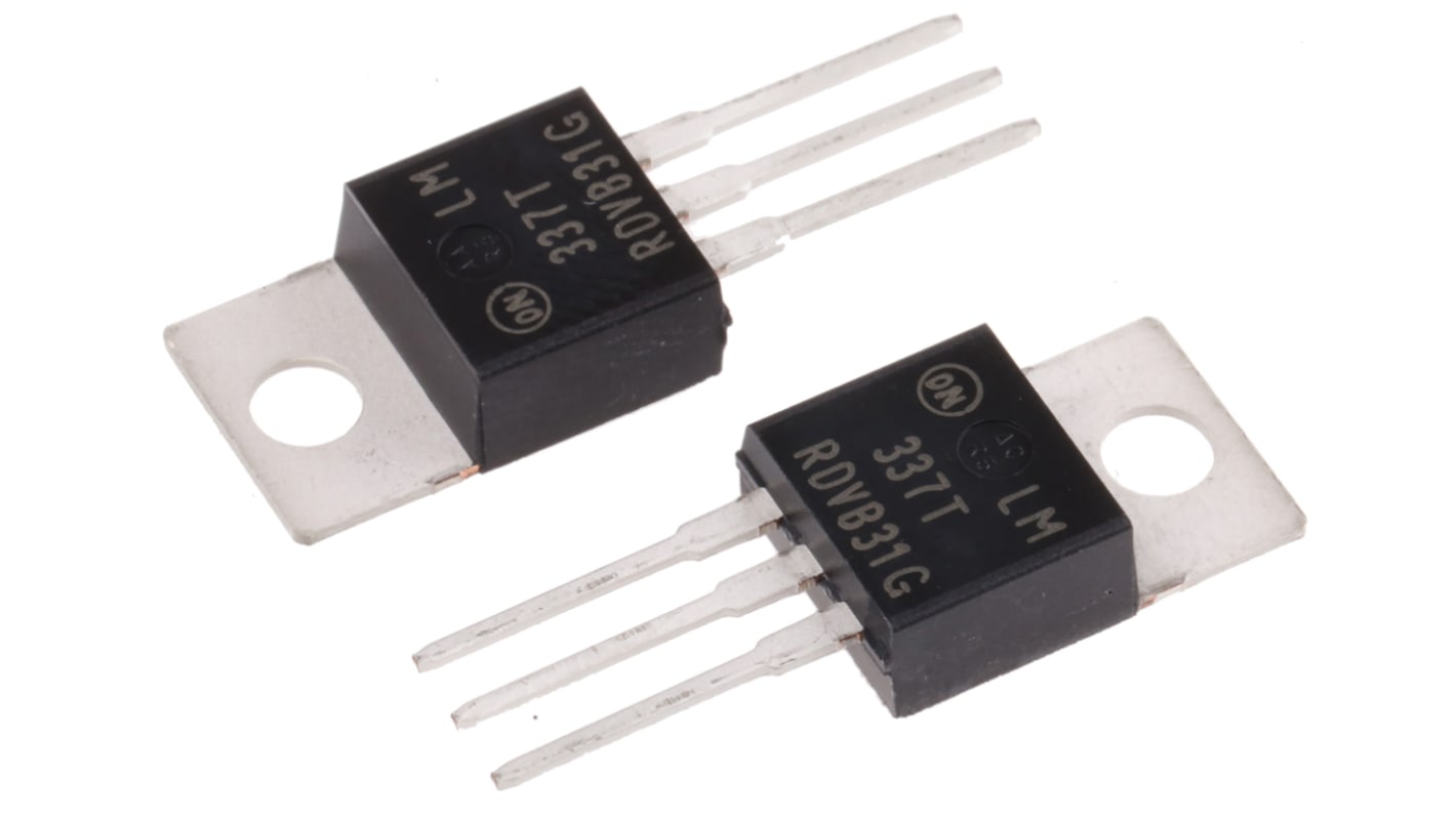 onsemi 线性稳压芯片, -37 → -1.2 V输出, 1.5A最大输出, 单路输出, TO-220, 3针, 通孔安装, 0 °C→+125 °C