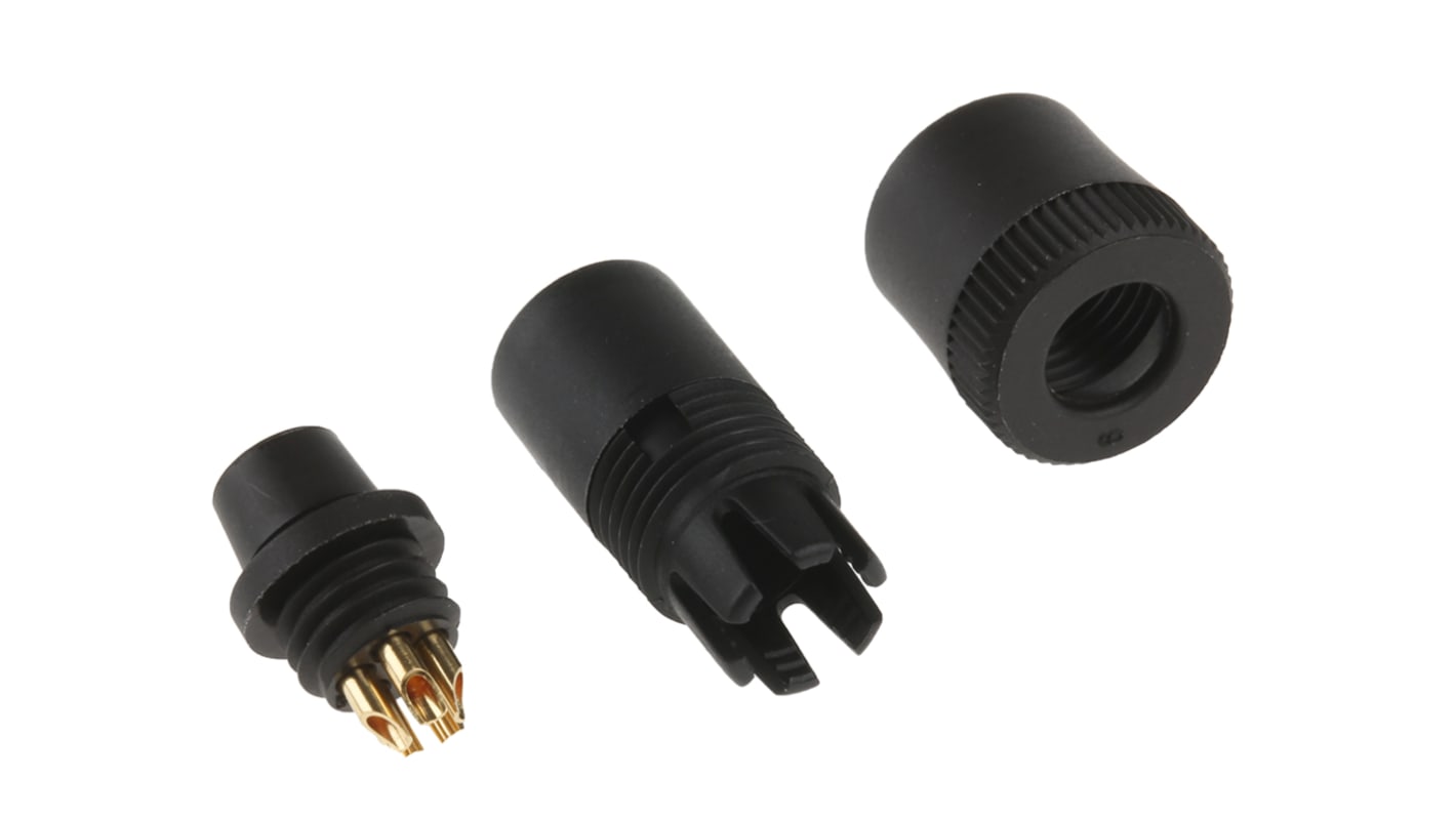 binder Circular Connector, 5 Contacts, Cable Mount, Subminiature Connector, Socket, Female, IP40, 719 Series