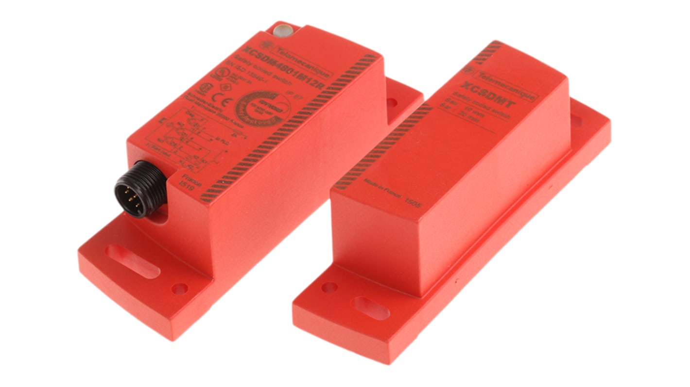 Telemecanique Sensors XCS-DM Series Magnetic Non-Contact Safety Switch, 24V dc, Plastic Housing, 2NO