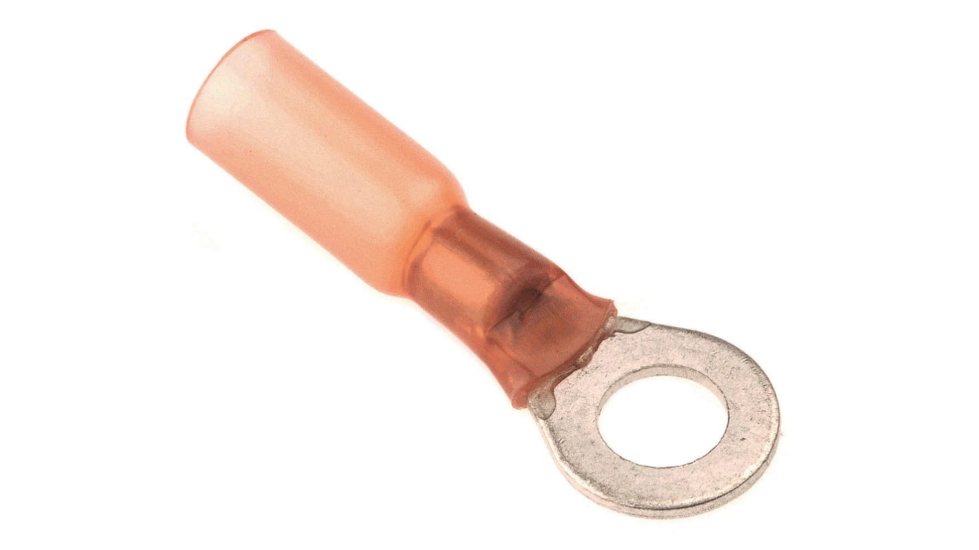 TE Connectivity DuraSeal Series Insulated Tin Plated Crimp Ring Terminal, M5 Stud Size, 0.5mm² to 1mm², 22AWG