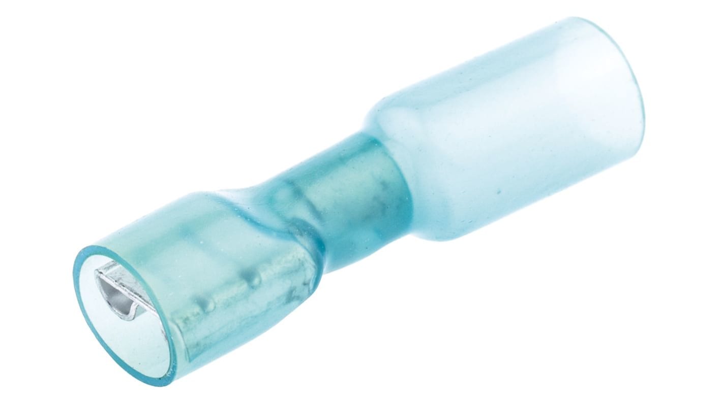 Conector de crimpado, TE Connectivity, Serie DuraSeal, Hembra, Azul, Aislado, 6.35 x 0.8mm, 1.5mm² a 2.5mm², 16AWG