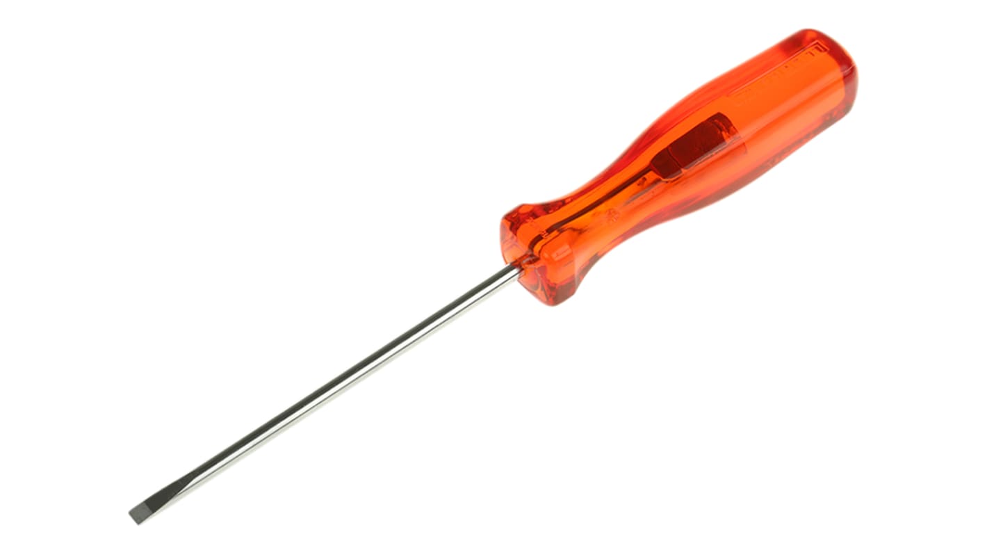 Facom Slotted  Screwdriver, 4 x 0.8 mm Tip, 100 mm Blade, 190 mm Overall