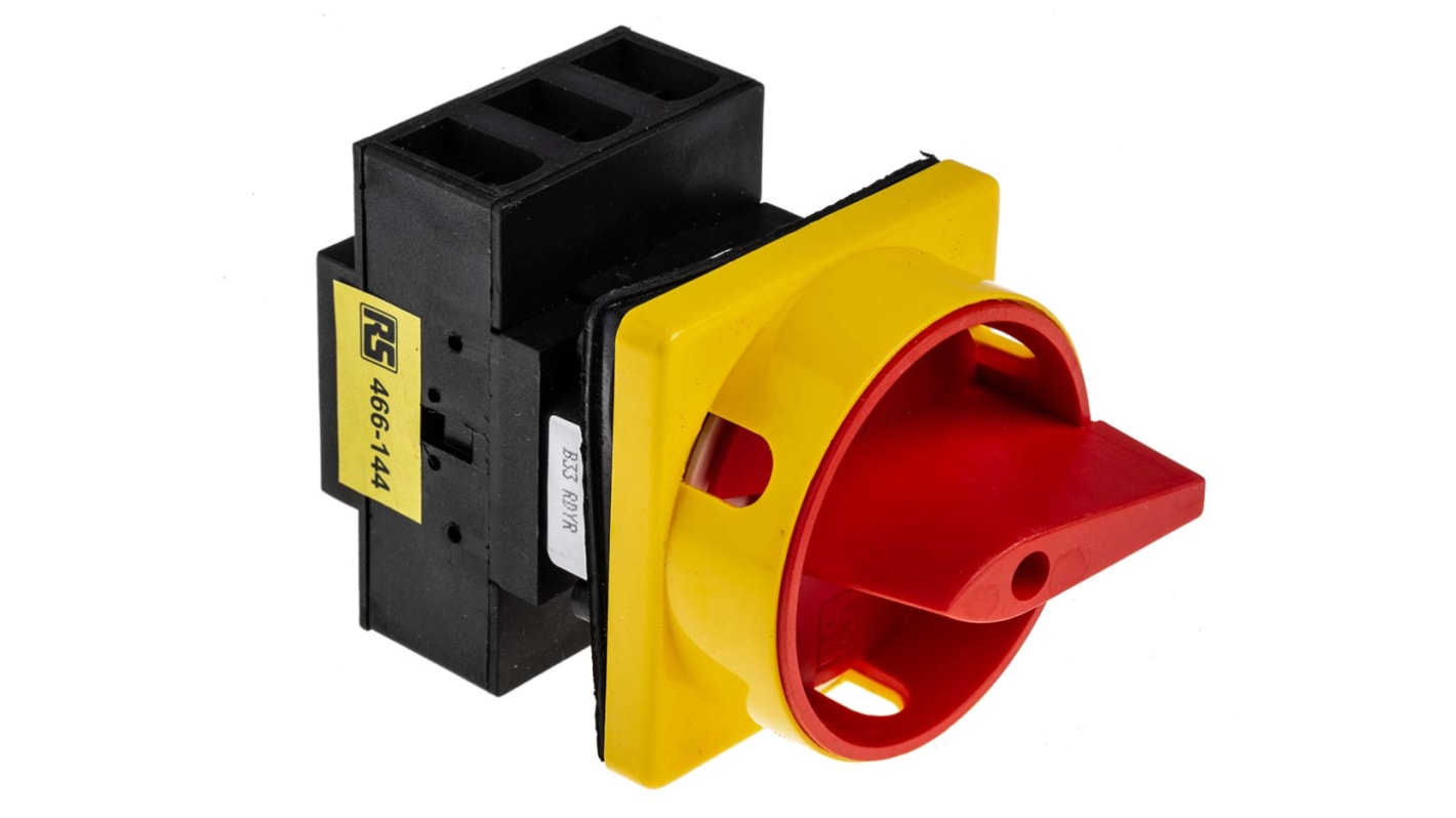 RS PRO 3P Pole Panel Mount Isolator Switch - 40A Maximum Current, 15kW Power Rating, IP65