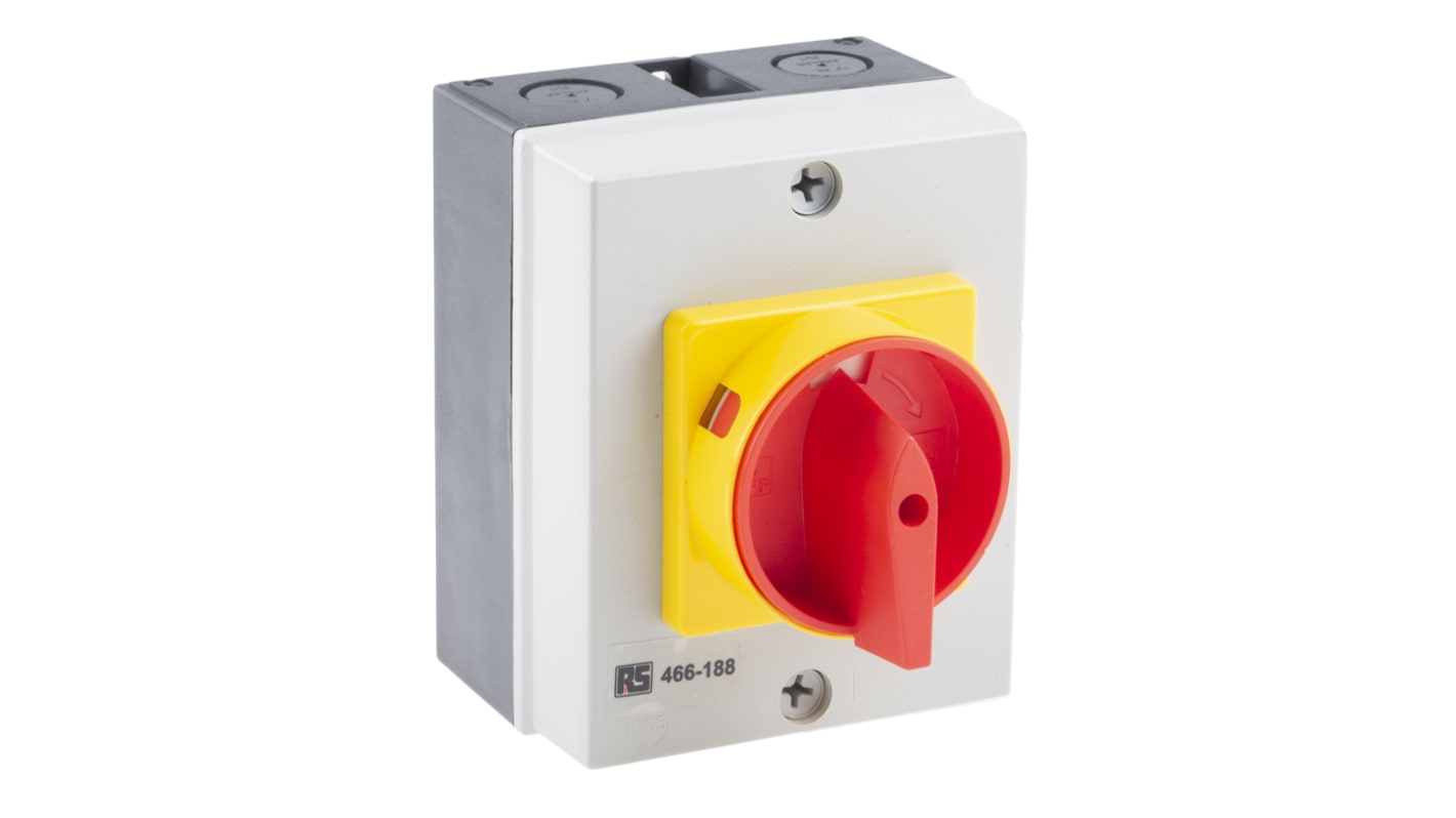 Interruttore di isolamento RS PRO, 3P, 40A, 690V ca, per guida DIN, IP65
