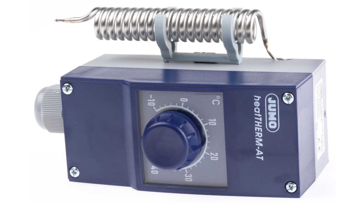 Jumo Capillary Thermostat, +40°C Max, SPST, Automatic Reset, Surface Mount