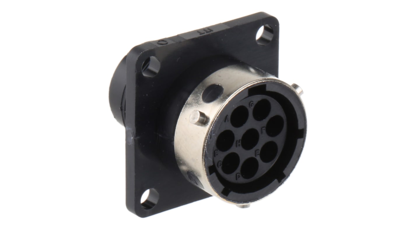ITT Cannon Circular Connector, 8 Contacts, Panel Mount, Socket, Female, IP65, Trident Ringlock Series