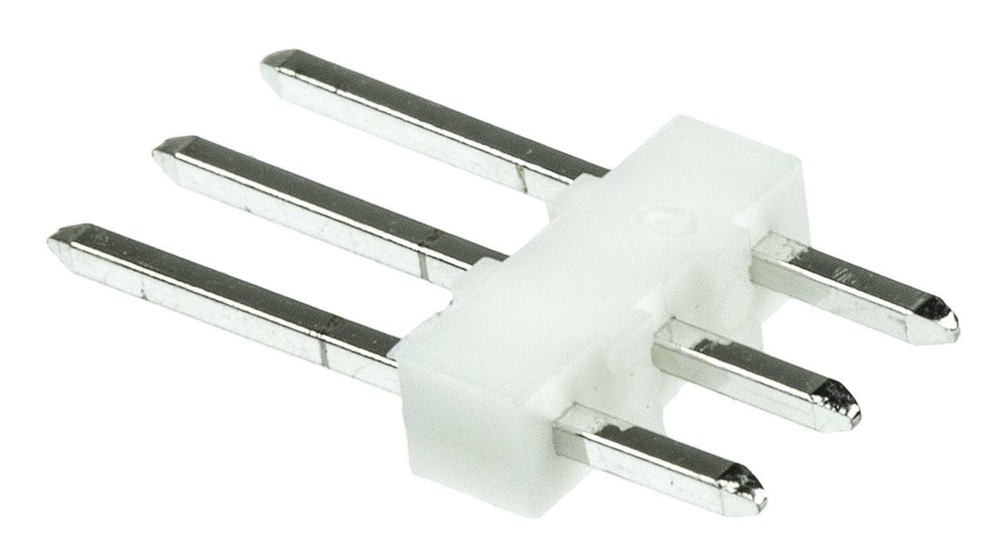 Molex KK 254 Series Straight Through Hole Pin Header, 3 Contact(s), 2.54mm Pitch, 1 Row(s), Unshrouded
