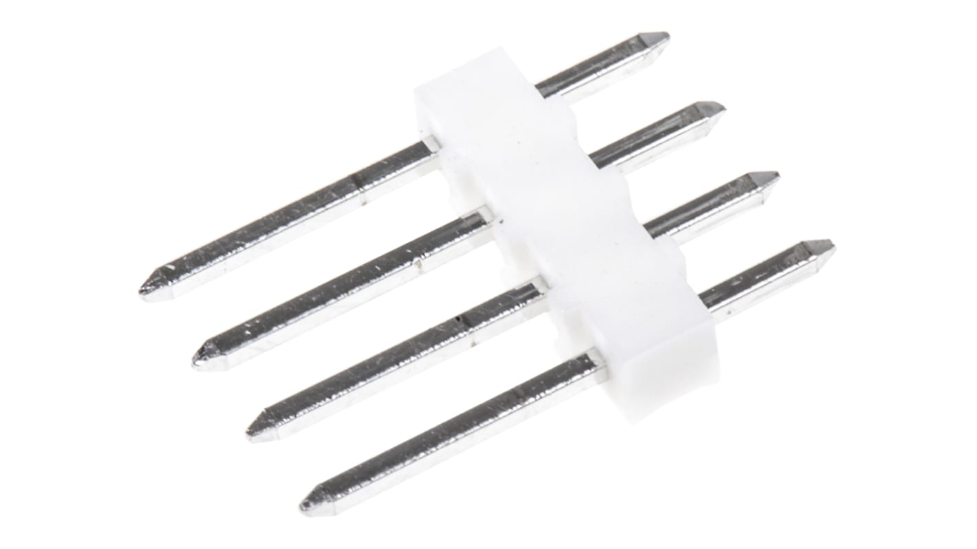 Molex KK 254 Series Straight Through Hole Pin Header, 4 Contact(s), 2.54mm Pitch, 1 Row(s), Unshrouded