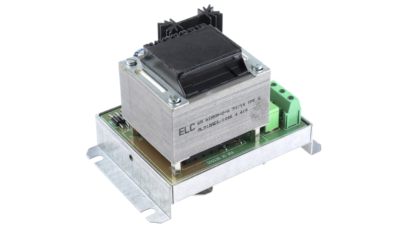 Alimentatore lineare ELC, ingresso 400V ca, 1 uscita 24V cc 800mA, 50VA