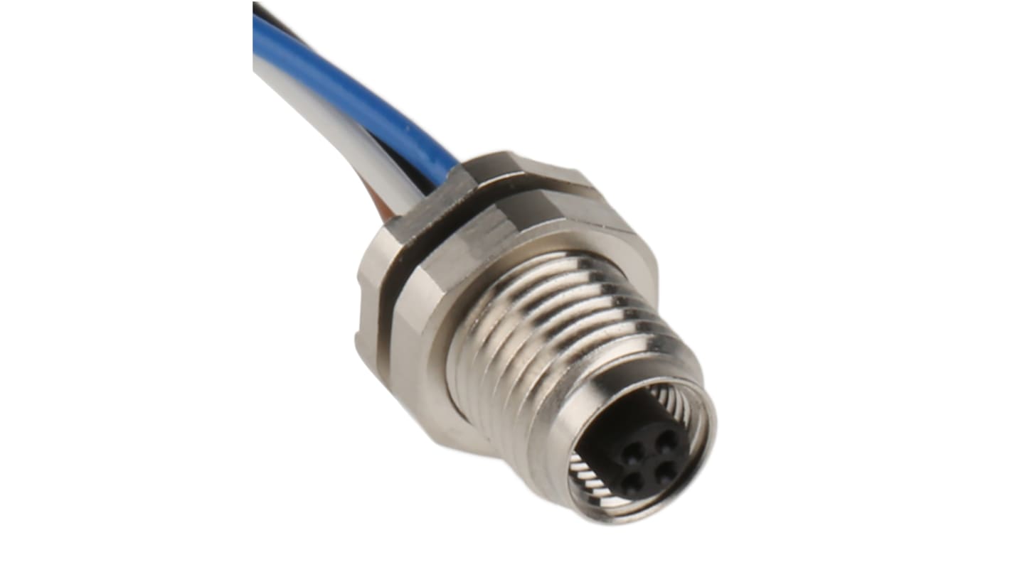 binder Circular Connector, 4 Contacts, Panel Mount, M5 Connector, Socket, Female, IP67, 707 Series