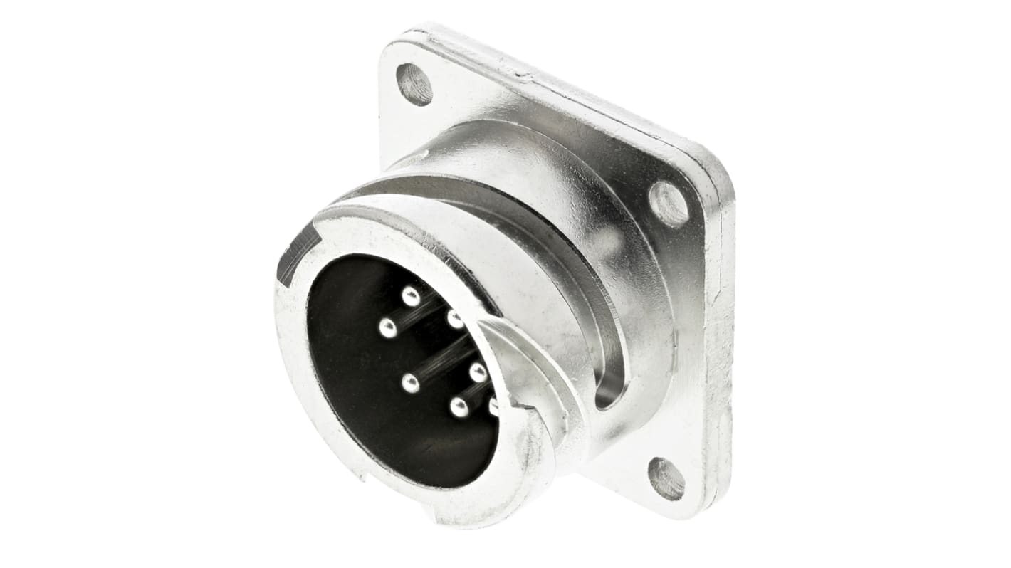 ITT Cannon, CA-COM 6 Way Box Mount MIL Spec Circular Connector Receptacle, Pin Contacts,Shell Size 14S, Bayonet Coupling