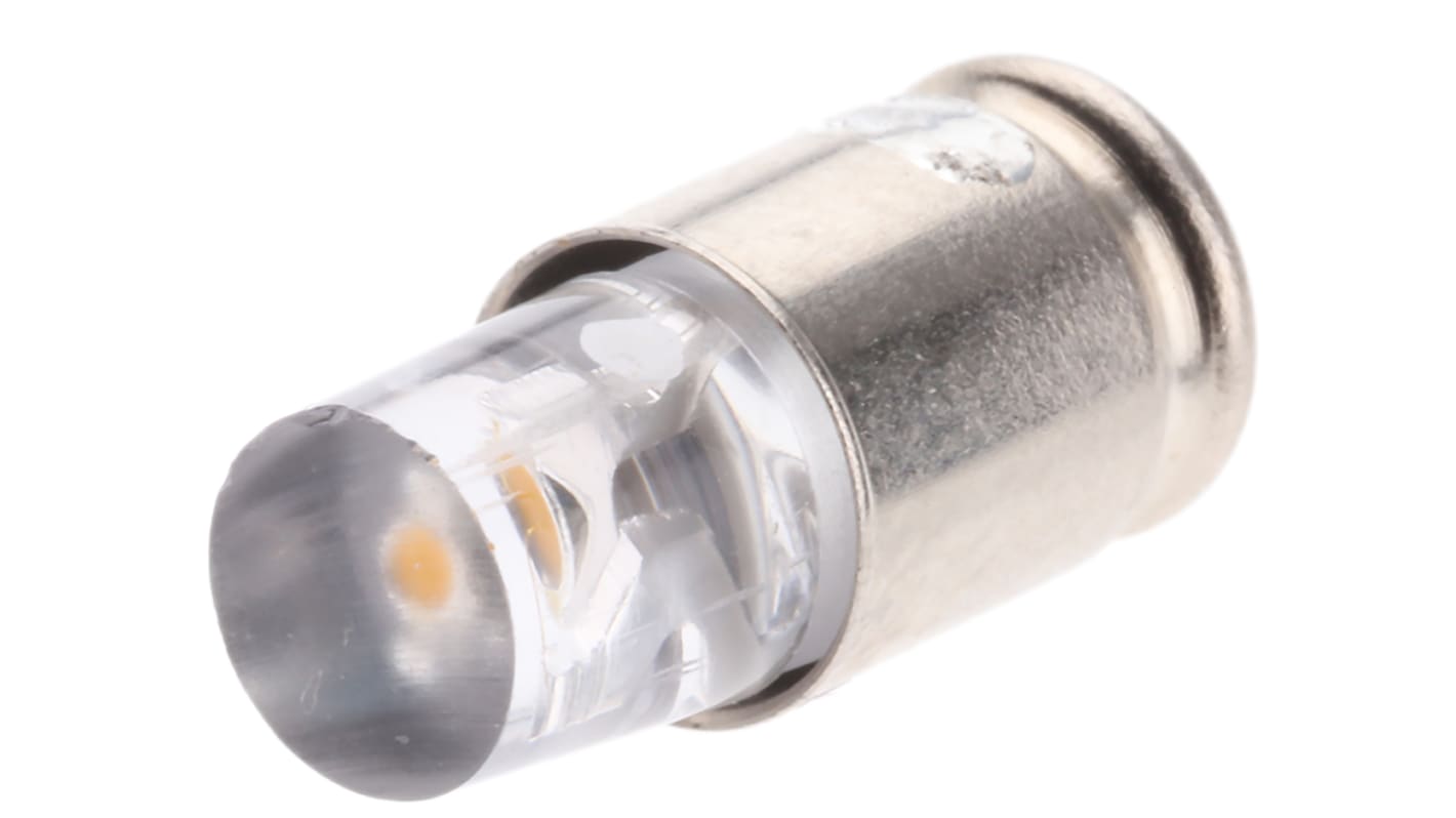 Marl White LED Indicator Lamp, 24 → 28V dc, Midget Groove Base, 4.9mm Diameter, 9200mcd