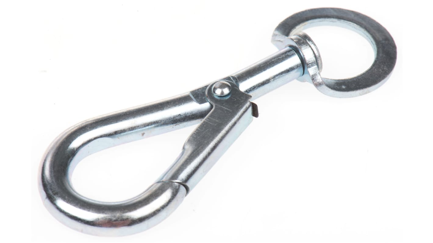 RS PRO Zinc Plated Steel Swivel Spring Hook