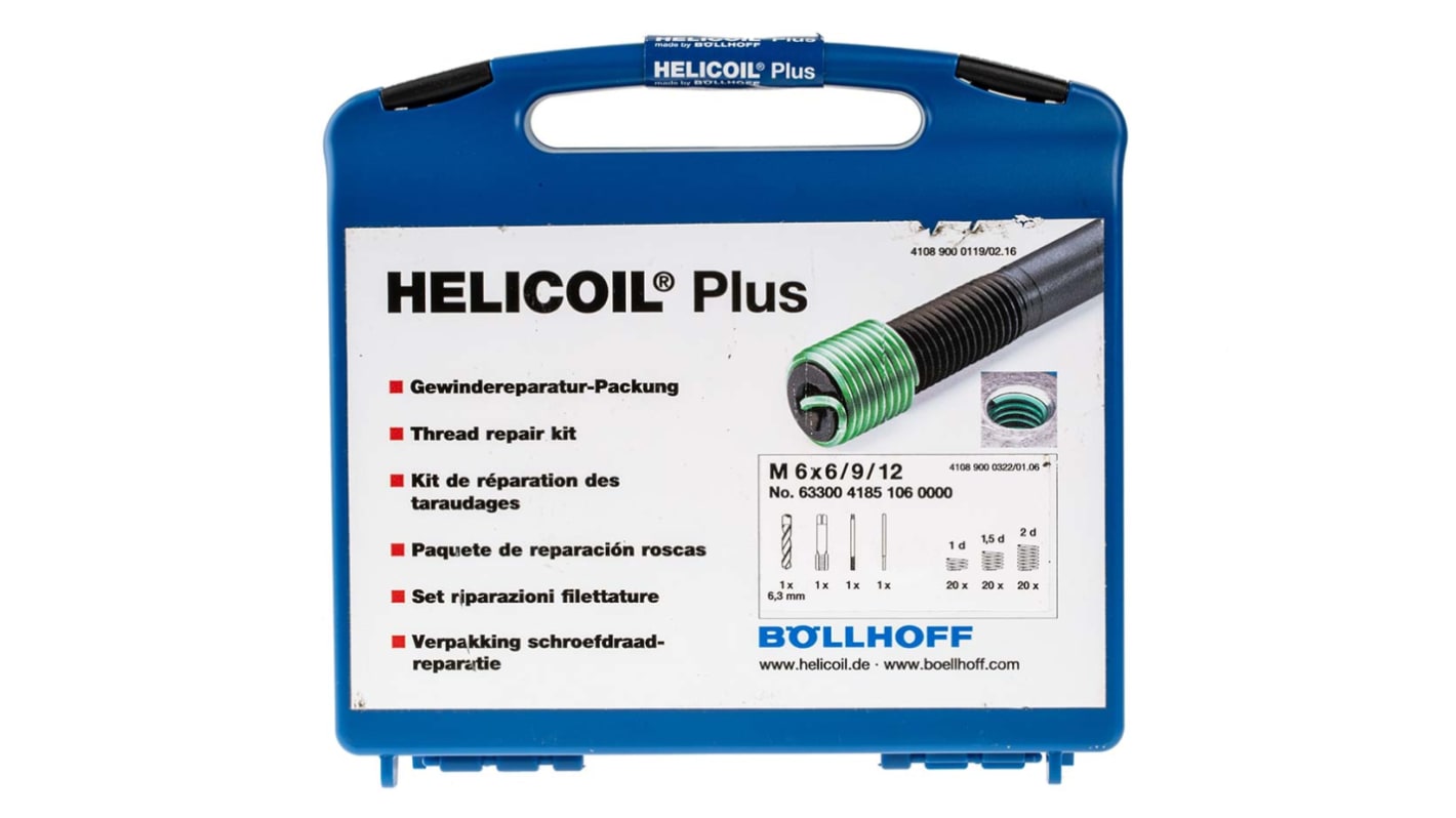 Böllhoff 64 piece M6 x 1 Thread Repair Kit