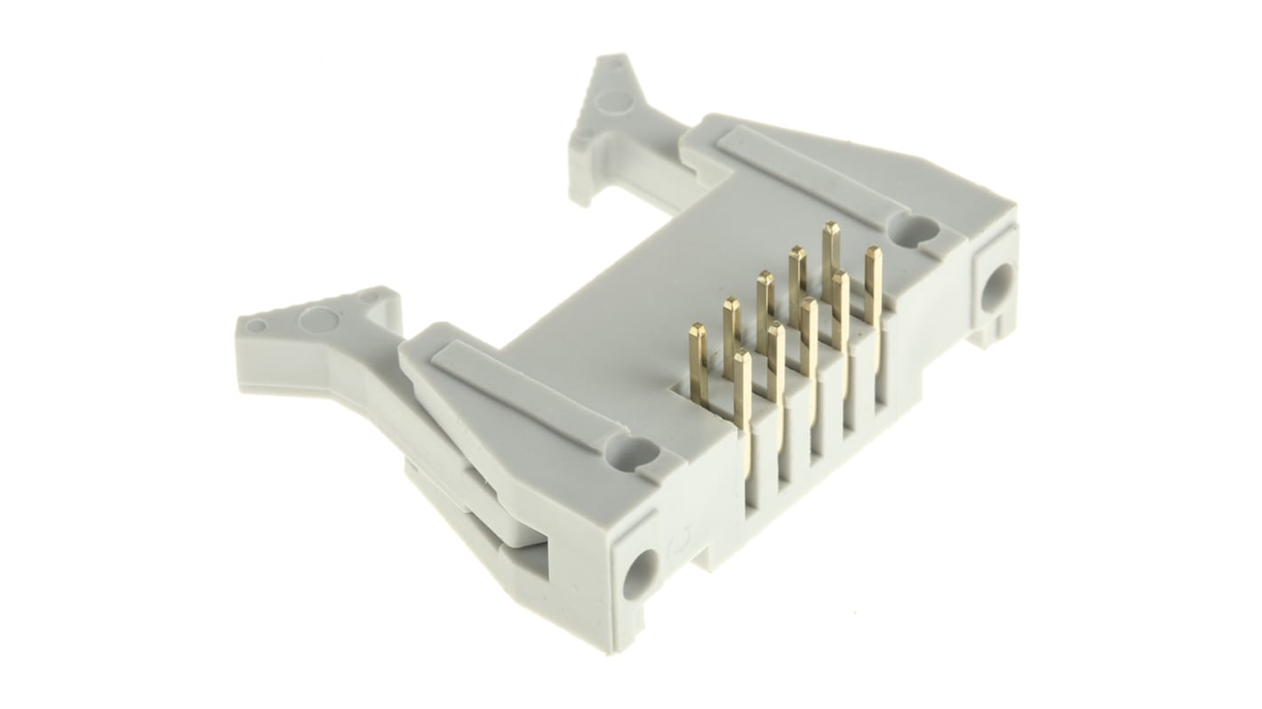 RS PRO Right Angle Through Hole PCB Header, 10 Contact(s), 2.54mm Pitch, Shrouded