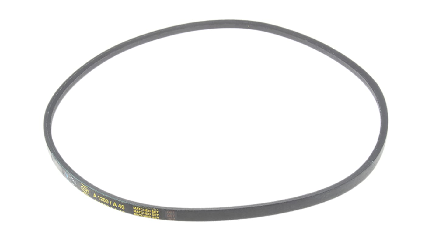 RS PRO A型传动皮带, 1160mm长, 8mm高, 13mm顶宽, PET, 橡胶制