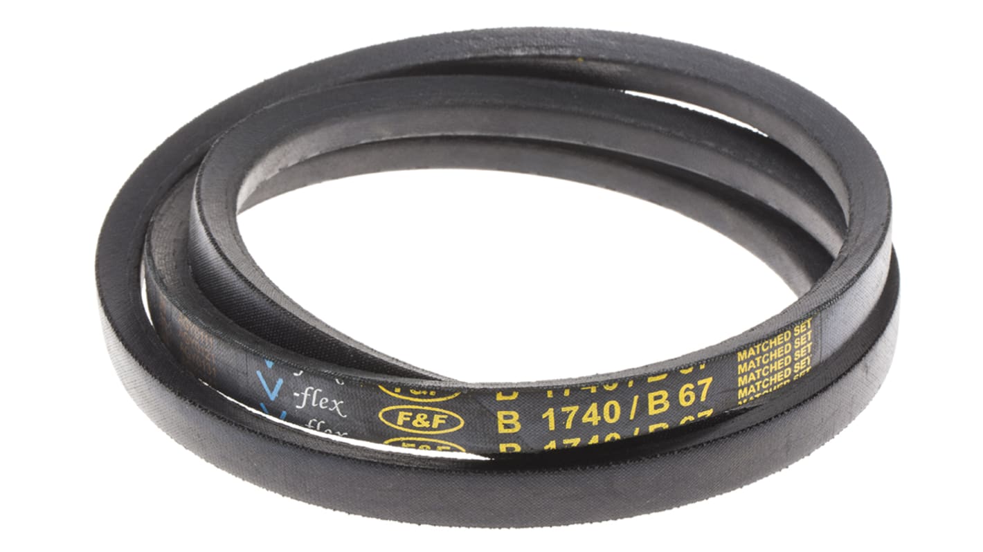 RS PRO Drive Belt, belt section B, 1700mm Length